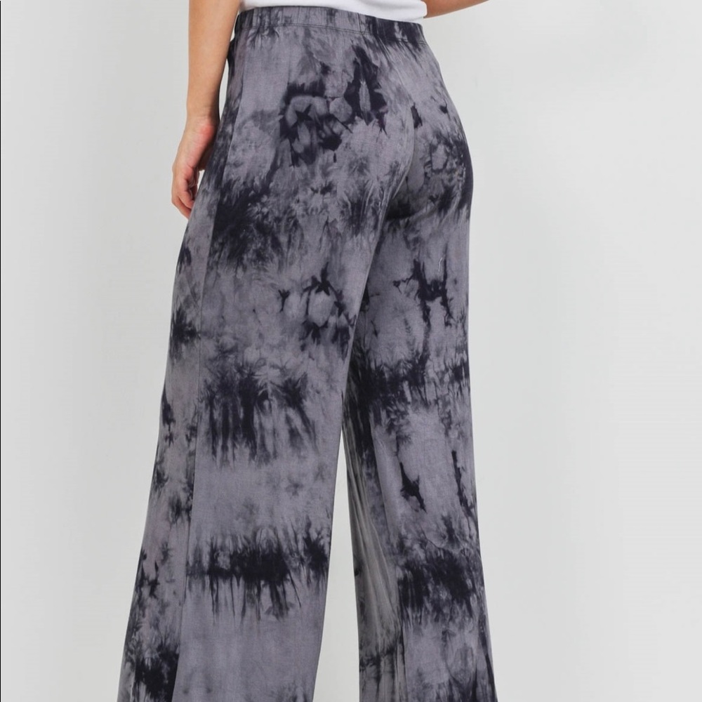 Free when bundled-Charcoal Tie Dye Pants - Picture 2 of 2